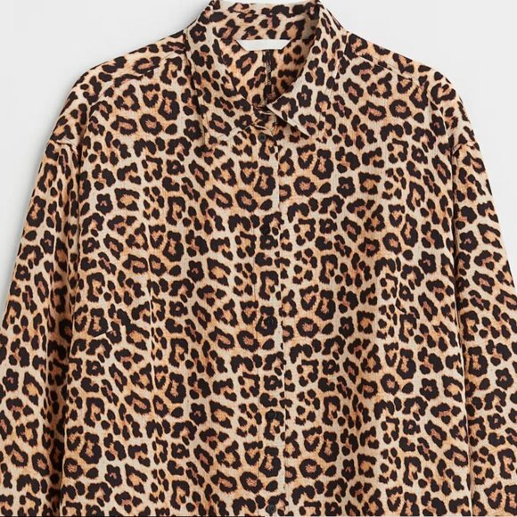 H&M Leopard Print Shirt Dress- NWT! - Picture 5 of 5